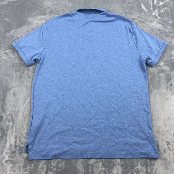 Polo Ralph Lauren Shirt Mens Large Short Sleeve Custom Slim Fit Blue Lightweight - Picture 2 of 8
